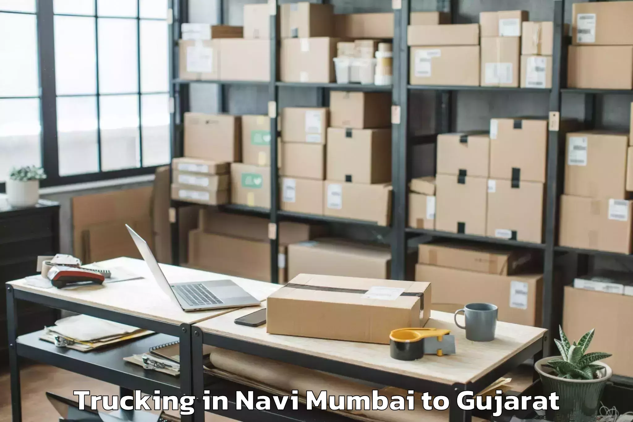 Affordable Navi Mumbai to Vyara Trucking